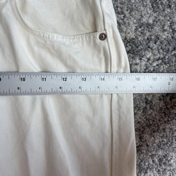 ba&sh Jeans Womens XS US 2 White High Rise Button Fly Slim Denim Pants 1E22AMBE - Picture 4 of 10